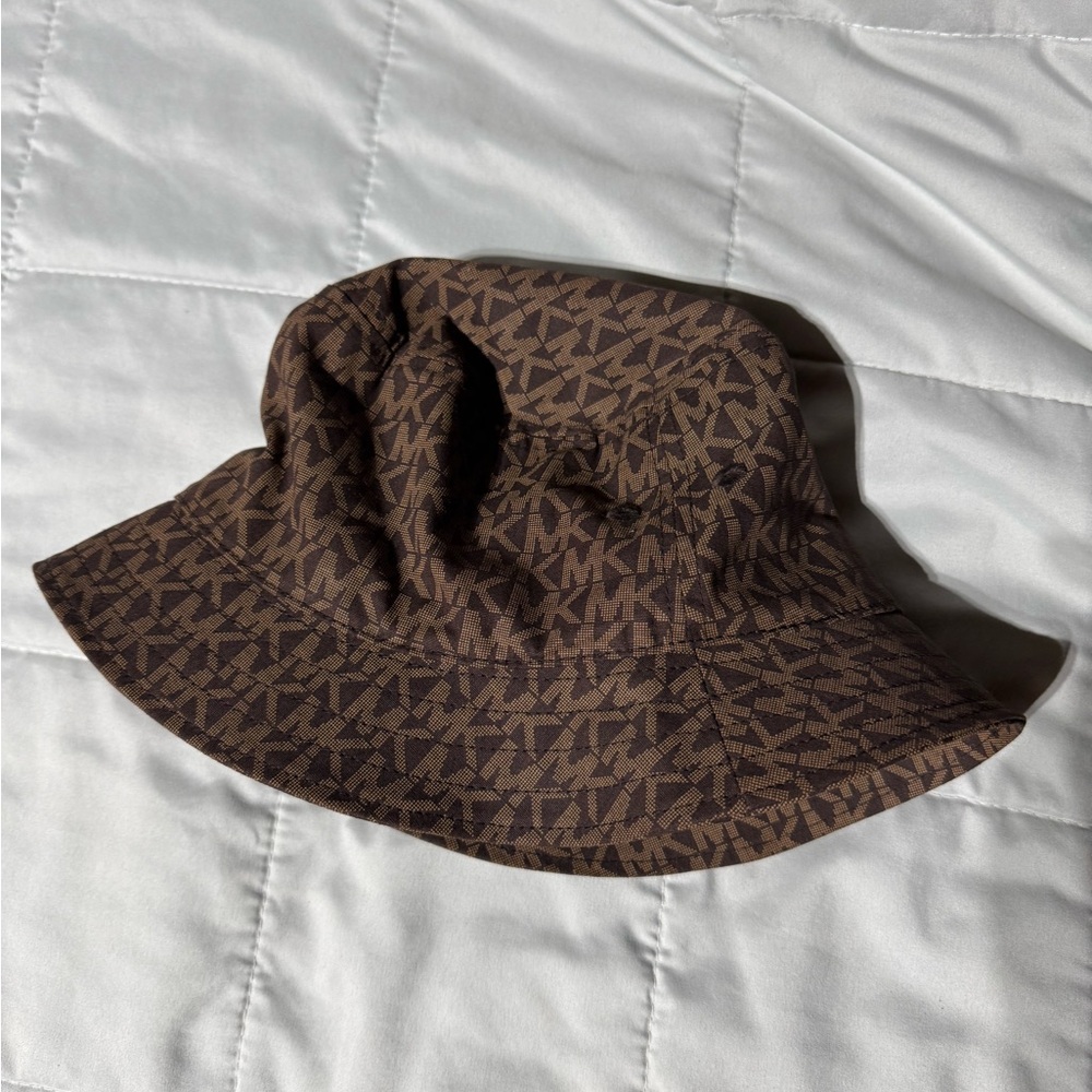 Michael Kors Brown Patterned Hat NWT - image 4